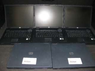 Lot of 5 HP COMPAQ NC6320 1.8 GHz, 1 GB RAM, DVD NR  