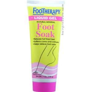 Footherapy Liquid Gel Natural Mineral Foot Soak Relaxes Hot Tired Feet 
