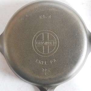 GRISWOLD CAST IRON SKILLETS PANS #3 (709 I), #4 (702 C), #5 (724)