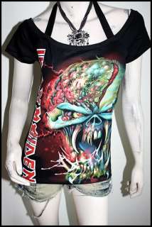 Iron Maiden Hard Punk Rock DIY Short SLV Tee Top Shirt  