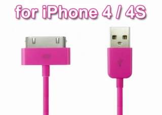 1M Pink USB Data Transfer Sync Charger Cable For iPod Touch 4 iPhone 
