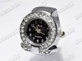 WOW FREE 50pcs stainless steel rhinestone watch ring  