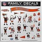 cleveland browns family decals large car auto sheet 25pc expedited