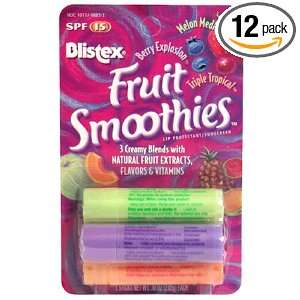 Blistex Fruit Smoothies, 0.10 Ounce Tubes in 3 Count Packages (Pack of 