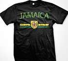 Jamaica Jamaican Flag Shield Sports Tees Mens T shirt