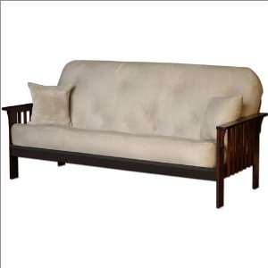 Parchment Simmons Futons Newport Futon with Deluxe Designer Mattress 