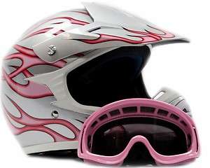 New Kids Youth Motocross ATV Helmet & Goggles DOT MX S  