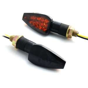 com 10MM Mounting Smoke Amber Side Visible LED Turn Signals Indicator 