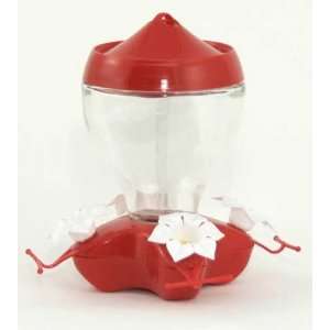   Pets 16 oz Lily Top Fill Hardened Glass Hum. Bird Feeder, Easy Filling