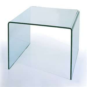    BH Design C26A Waterfall Bent Glass End Table