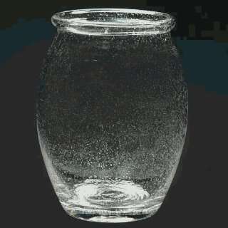  Bubble Glass Rolled Top Vase 8 x 12in