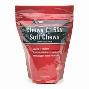 GNC Chewy C 500 Soft Chews, Orange, 60 ea Health 