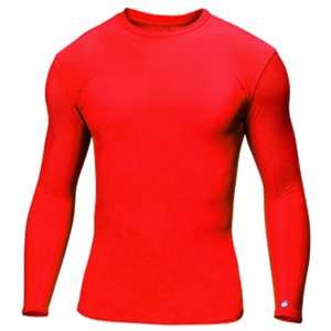  Badger Performance L/S B Fit Compression Shirts RED YM 