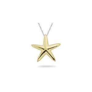  Star Fish Pendant in 18K Yellow Gold Jewelry