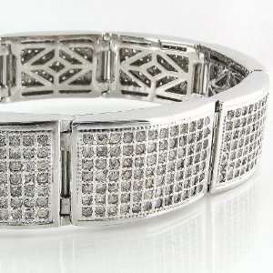 Iced Out Hip Hop White Gold Plated 16mm 9 Lab Diamond Micro Pave 