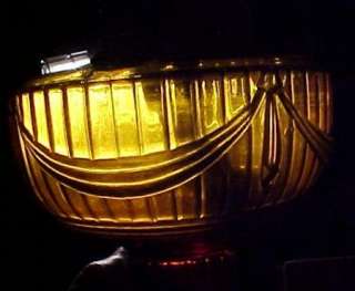 1974 Model Amber Aladdin Lincoln Drape Oil Lamp With Burner FROM 