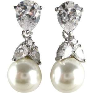  Bling by Wilkening Parisian Vintage Pearl Earrings (White 