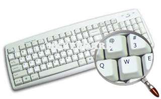 ENGLISH US NON TRANSPARENT KEYBOARD STICKER WHITE COLOR  