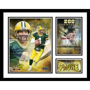  Brett Favre Green Bay Packers NFL Framed Photograph 200th 
