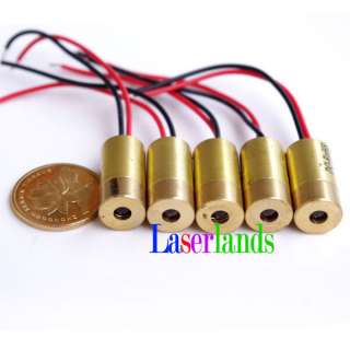 5pcs X 5mW 650nm 3VDC Red Laser Dot Module/Diode Brass  