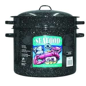 Graniteware 11.5 Quart Seafood Pot with Steamer amd Drainer Insert 