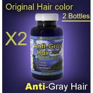 Anti Gray Hair Supplements (2) with Catalase, Horsetail, Saw Palmetto 