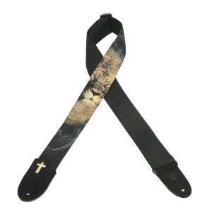 Guitar Strap, MC8PC 002, 2 cotton guitar strap with printed Christian 