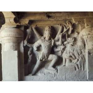 Shiva, Destroyer of the Elephants, Kailasa, Ellora, Maharashtra State 