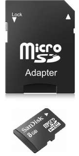   Micro SD Memory Card+SD Adapter for Virgin Mobile LG Rumor Touch Phone