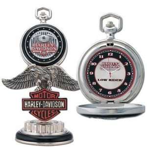  Franklin Mint Harley Davidson Low Rider Pocket Watch Set 