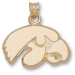 Iowa Hawkeyes 1/2 Tiger Hawk Pendant   Gold Plated Jewelry