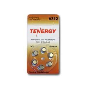   312 1.4V Zinc Air Hearing Aid Batteries, 6 Pcs Card 