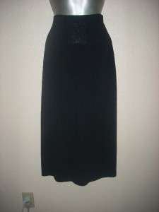 Stunning ST JOHN Basics Long Black Santana Knit Skirt Size 6 8 Nice 