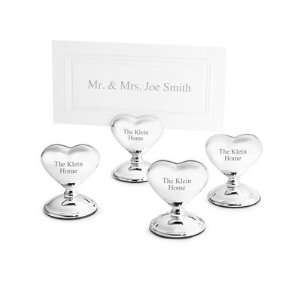  Personalized Set Of 4 Heart Place Card Holders Gift