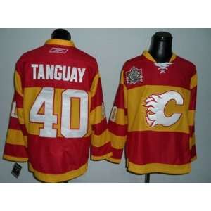 New Calgary Flames Classic Jersey #40 Tanguay Red Hockey Jersey Size 