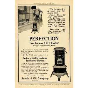   Oil Co. Perfection Smokeless Heater   Original Print Ad Home