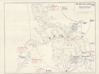   INVASION OF LEYTE PHILIPPINES 1944 set of 3 vintage West Point Maps