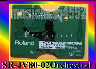 ROLAND SR JV80 02 EXP. CARD ORCHESTRAL EXPANSION BOARD **LISTEN/DEMO 