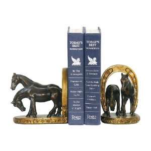  Horse And Horseshoe Bookends (Set Of 2) 91 2062