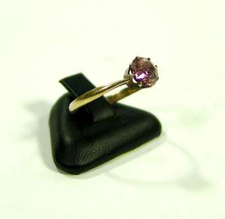 ART DECO RUSSIAN GOLD SILVER CROWN AMETHYST LADIES RING  