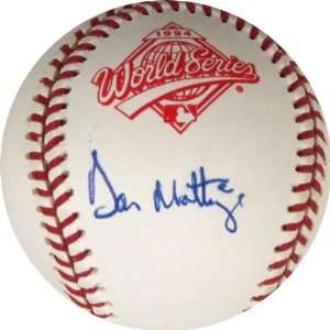  Don Mattingly Autographed Baseball   1994 World Series 