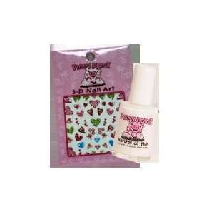  Piggy Paint Non toxic GLASS SLIPPERS Nail Polish & HEARTS 