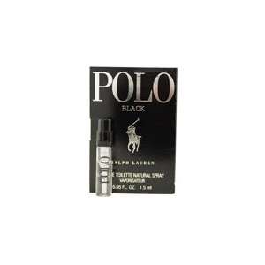 POLO BLACK by Ralph Lauren Mens EDT SPRAY VIAL ON CARD 