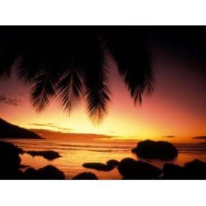  Tropical Sunset on Beauvallon Bay, Seychelles Photographic 