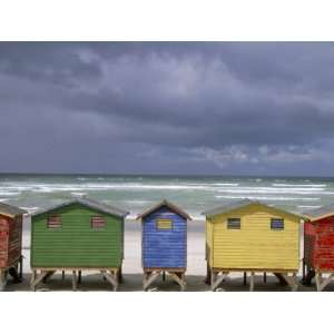 Beach Huts, Muizenberg, Cape Peninsula, South Africa, Africa Stretched 