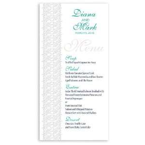  25 Wedding Menu Cards   Lace Sky