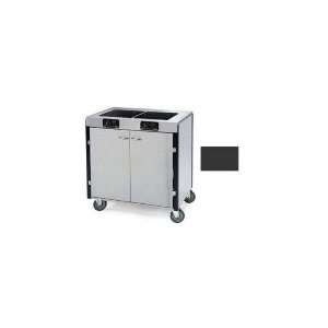   Mobile Cooking Cart w/ 2 Induction Heat Stove, Black 