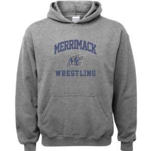 Merrimack Warriors Sport Grey Youth Varsity Washed Wrestling Arch 