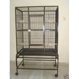 Pet Products Wrought Iron Flight Cage with Stand A 421 Black Bird Cage 