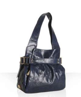 Kooba blue leather Anna buckle detail shoulder bag   up to 